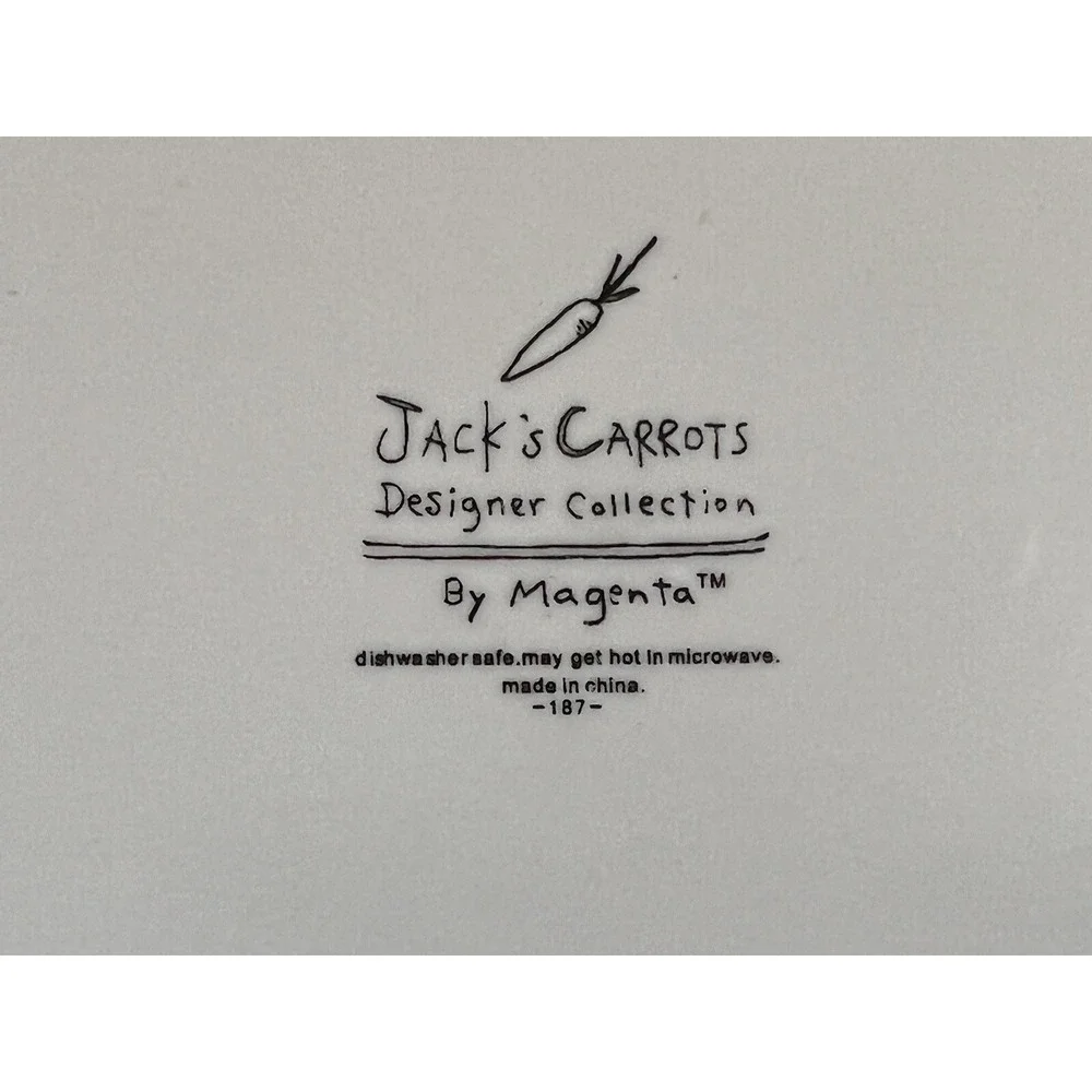 Jacks Carrots By Magenta Designer Collection Tray Cool Rabbit Carrot Lover Plate